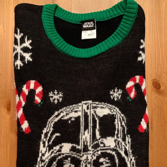 Mens Ugly Christmas Star Wars Pullover Sweater, Size M - Picture 2 of 3